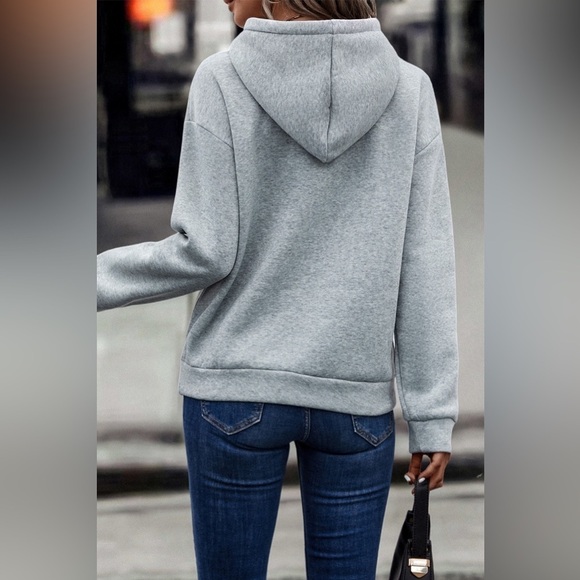 Contrast Fringe Hoodie - Picture 4 of 4